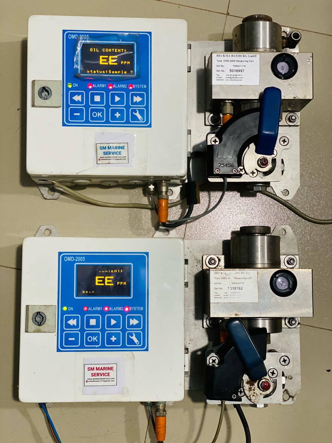 DECKMA OMD-2005 Oil Mist Detector Monitor Cell and Bilge Alarm Monitoring System