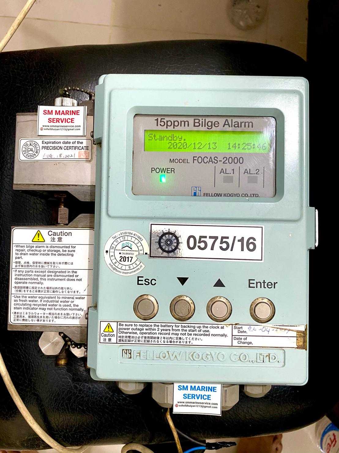 FELLOW KOGYO FOCAS 2000 – 15 PPM BILGE ALARM
