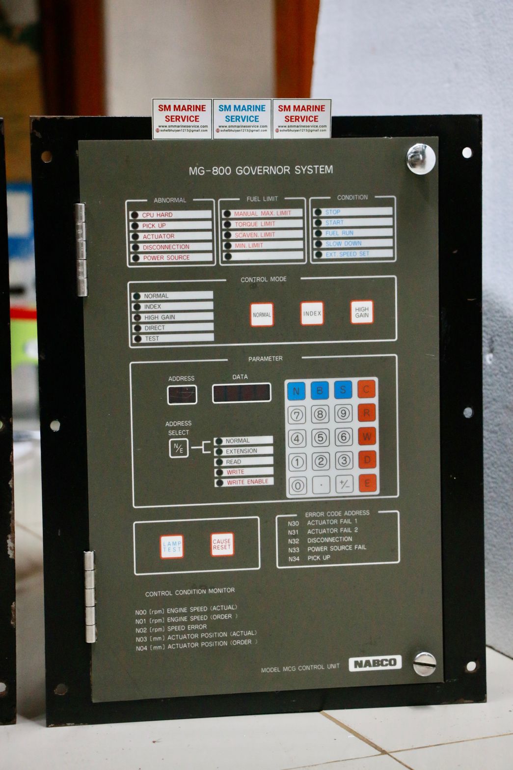 NABCO MG-800 Governor System – Marine Engine Speed Control System, MG 800 Governor Manual, Troubleshooting & Technical Guide